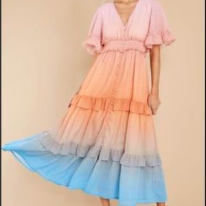 Aura ombré dress from red dress